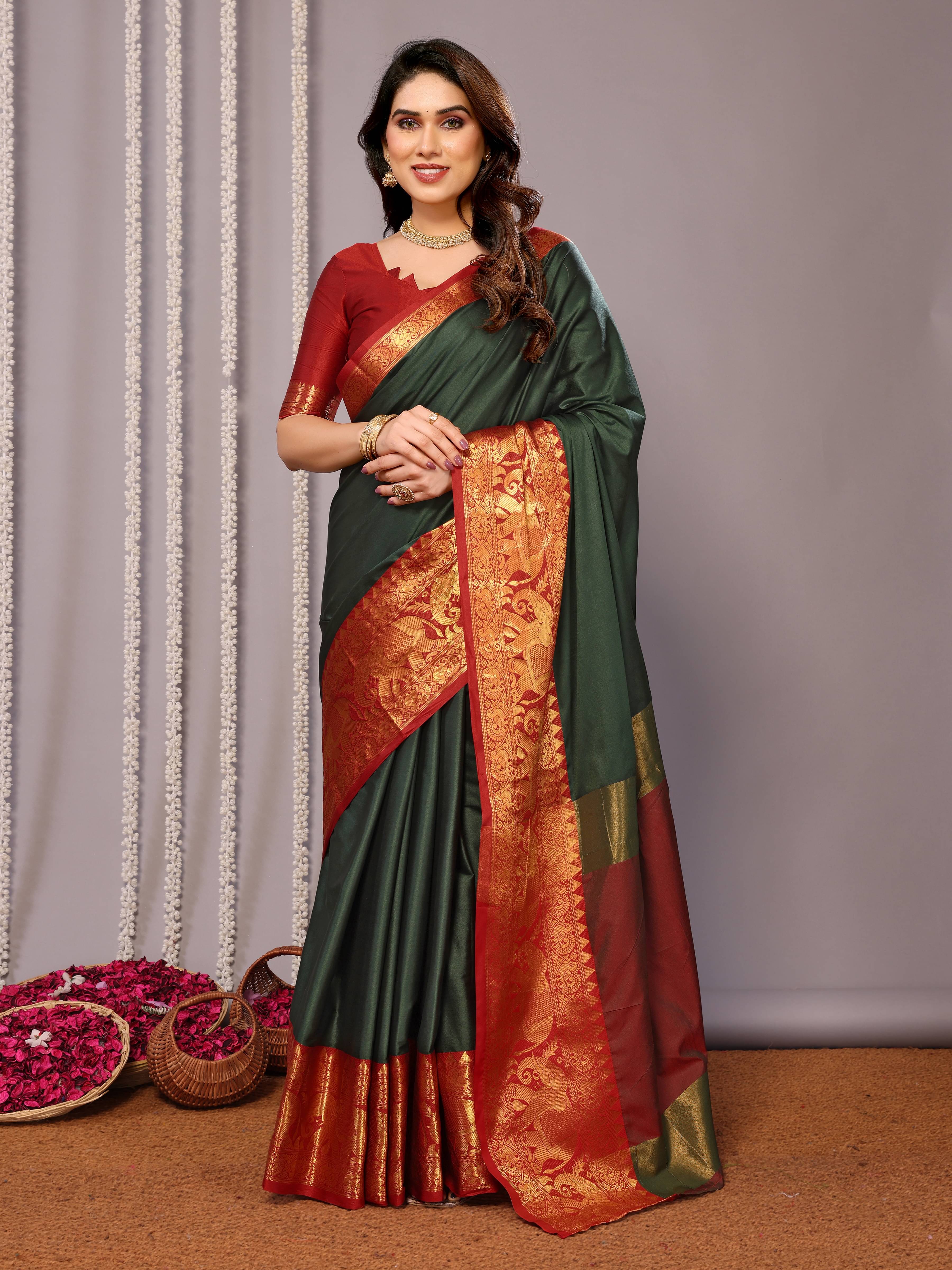 INDIAN SILKS Cotton Silk Embroidered Regular Saree With Unstitched Blouse Piece ( Sea Green ) INDIAN SILKS Cotton Silk Embroidered Regular Saree With Unstitched Blouse Piece ( Sea Green )