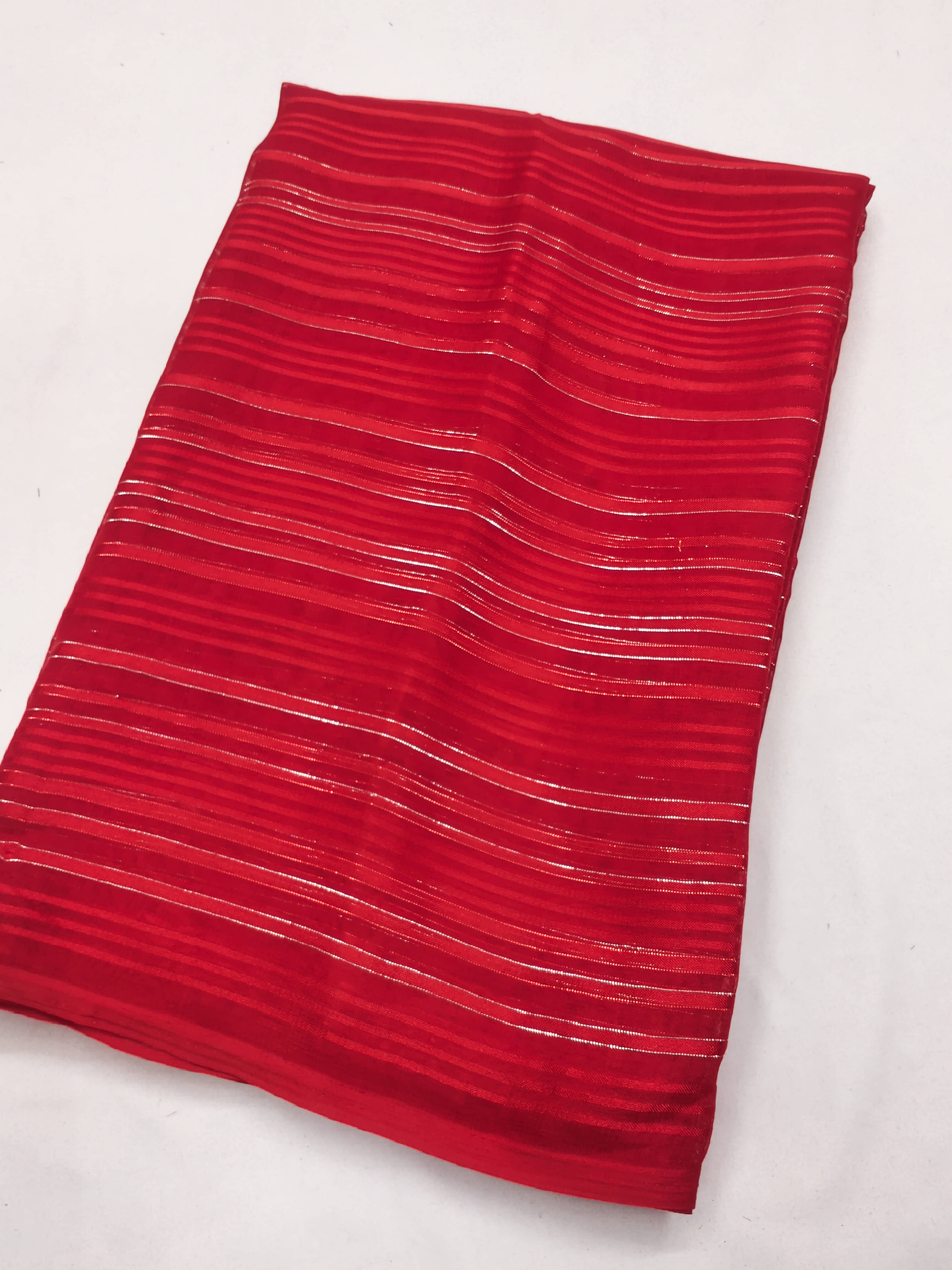 Kashvi Sarees Satin Embellished Chanderi saree With Unstitched Blouse Piece ( Red ) - Sarees | Buy online on ZillyBuy