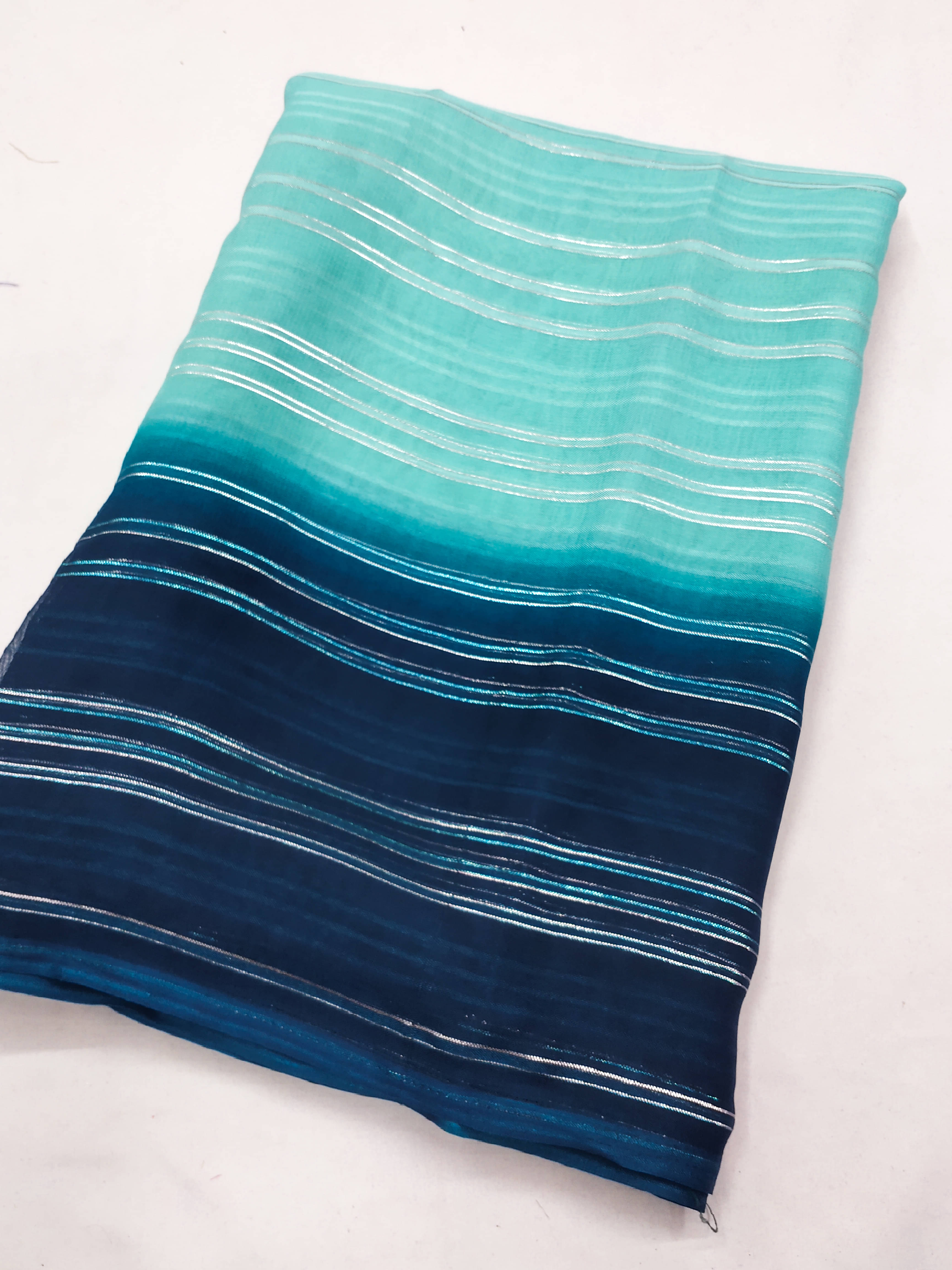 Kashvi Sarees Satin Embellished Chanderi saree With Unstitched Blouse Piece ( Sky Blue )     			Kashvi Sarees Satin Embellished Chanderi saree With Unstitched Blouse Piece ( Sky Blue )