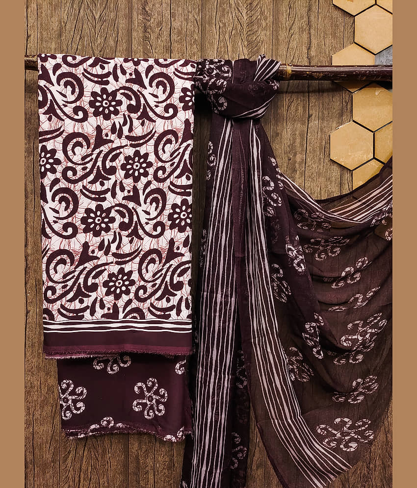 Kashvi Sarees Women Crepe Unstitched Dress Material ( Beige ) - Unstitched Fabrics | Buy online on ZillyBuy