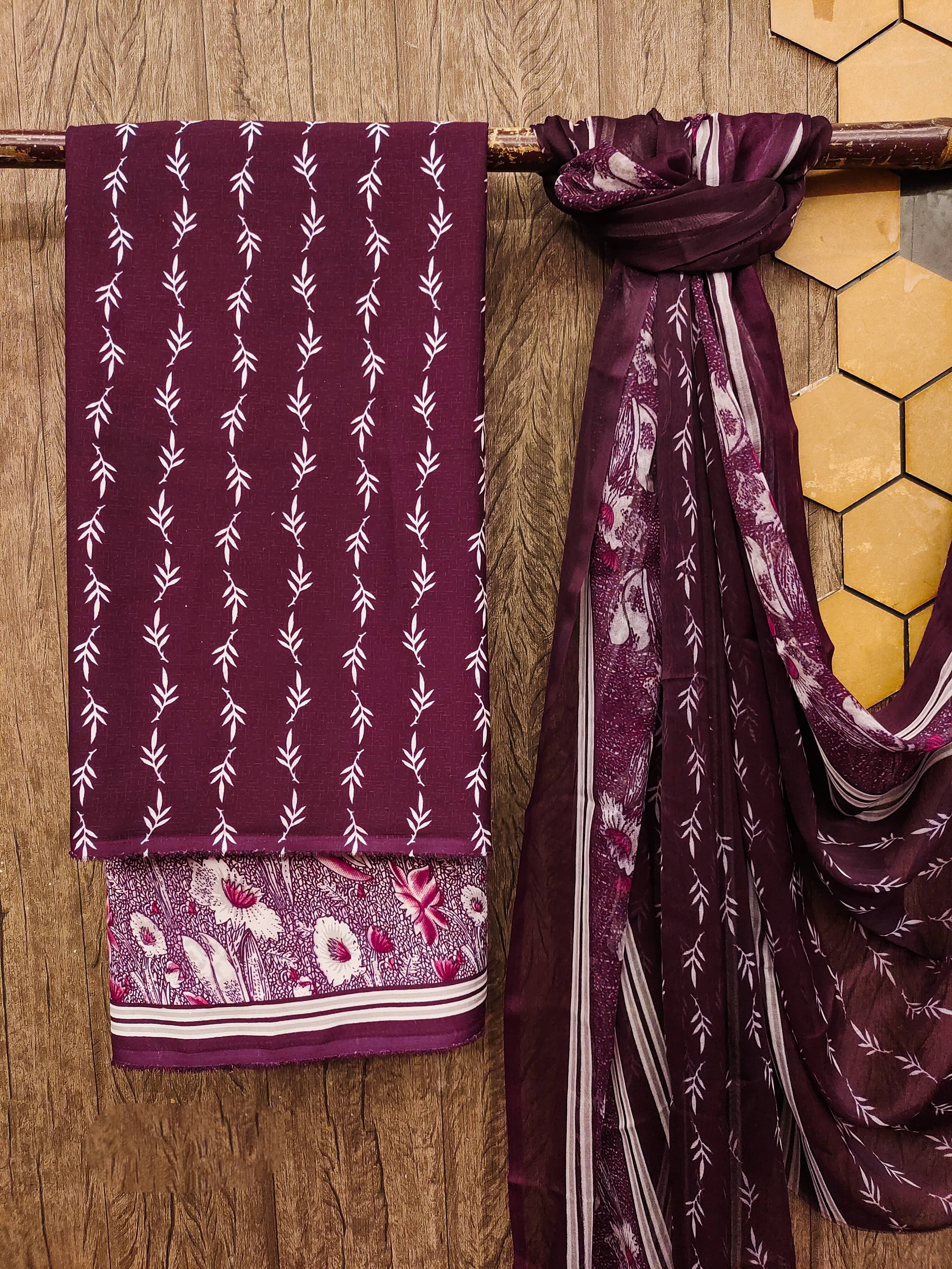     			Kashvi Sarees Women Crepe Unstitched Dress Material ( Maroon )