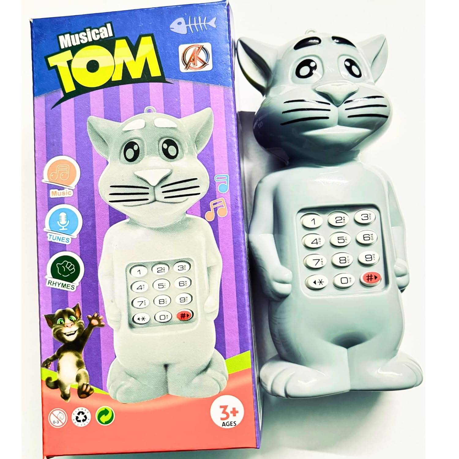     			Kidsaholic Musical Mobile Toy Phone for Kids Baby Learning Phone Talking Tom Cat Toy for Kids