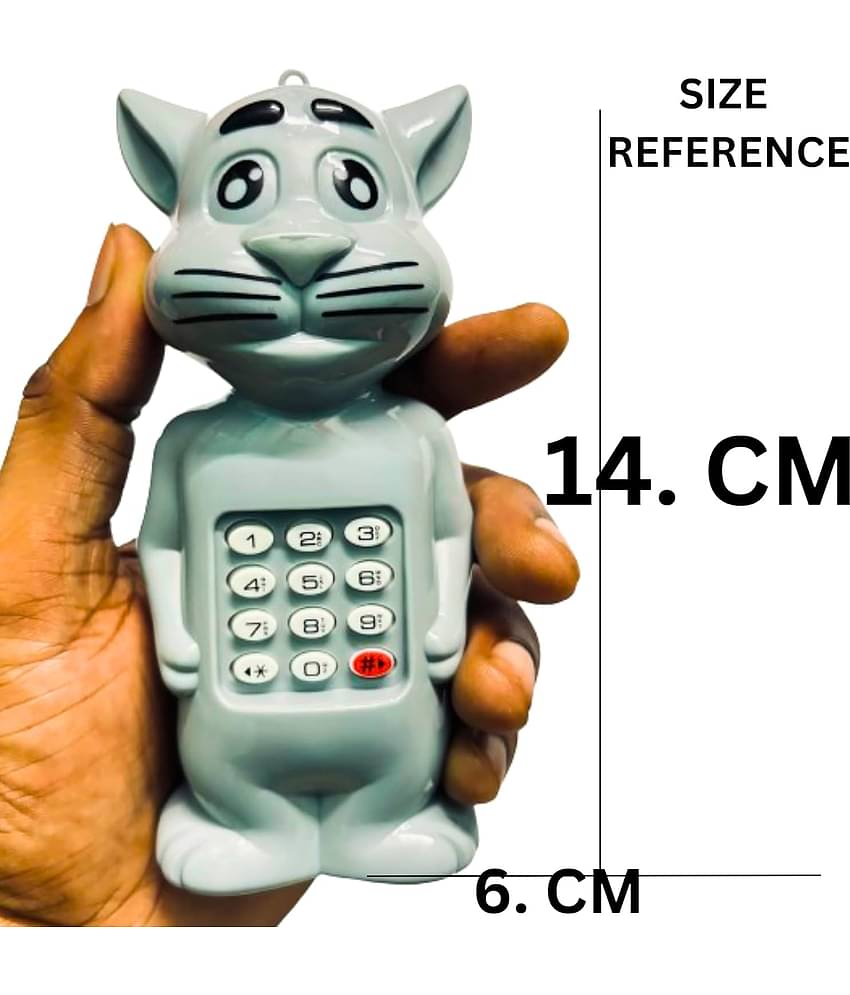 Kidsaholic Musical Mobile Toy Phone for Kids Baby Learning Phone Talking Tom Cat Toy for Kids