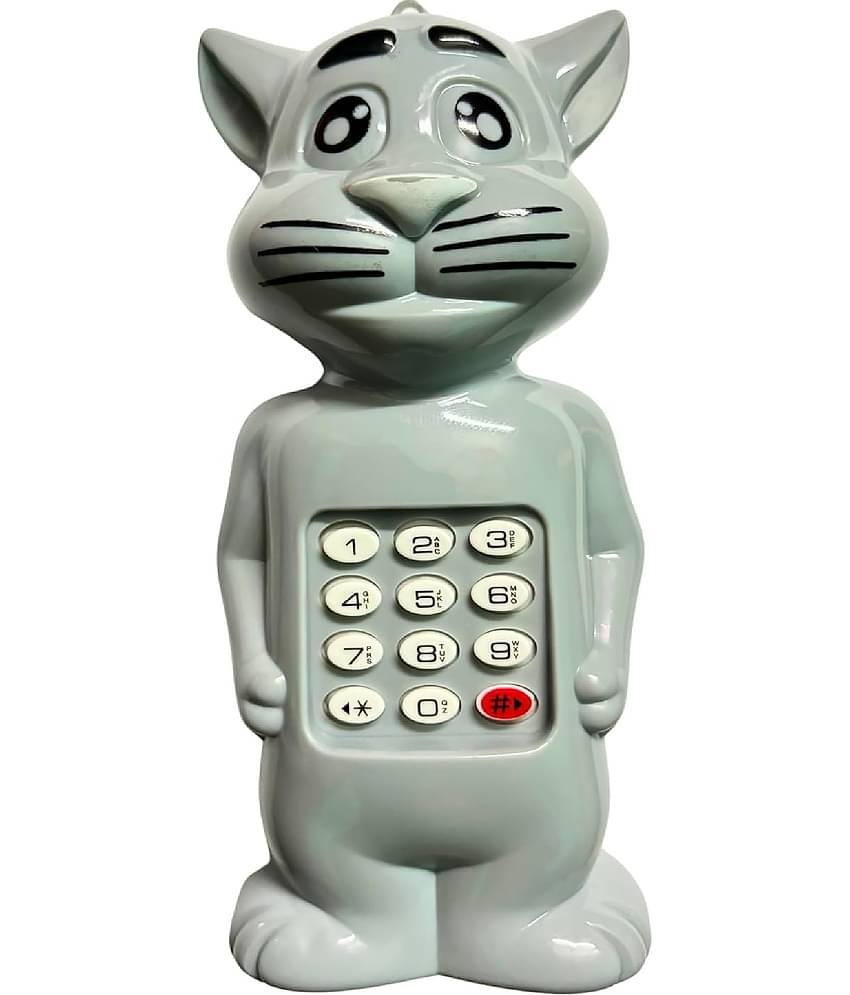 Kidsaholic Musical Mobile Toy Phone for Kids Baby Learning Phone Talking Tom Cat Toy for Kids