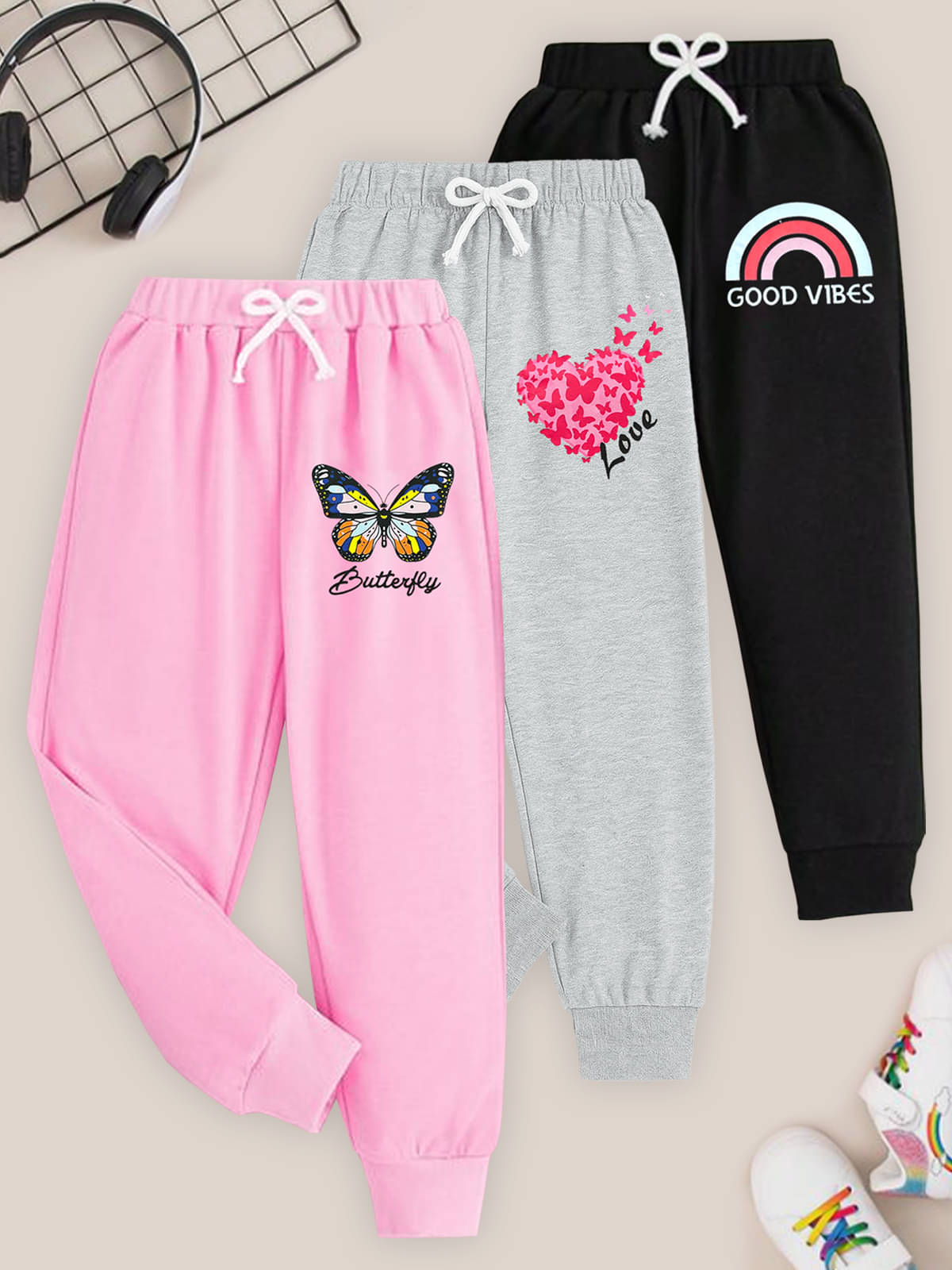     			Kuchipoo Pack of 3 Boys Cotton Blend Trackpant ( Multicolor 15 )