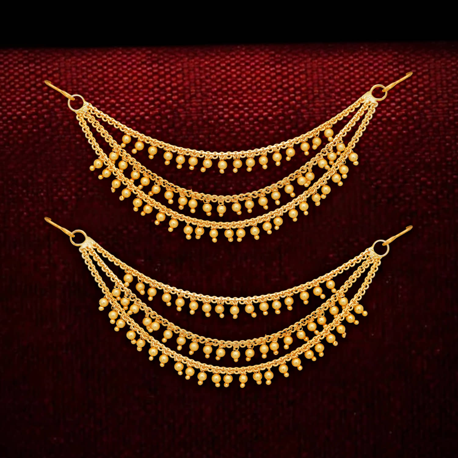 LUV FASHION Golden Ear Chain Earrings ( Pack of 1 ) - Earrings | Buy online on ZillyBuy
