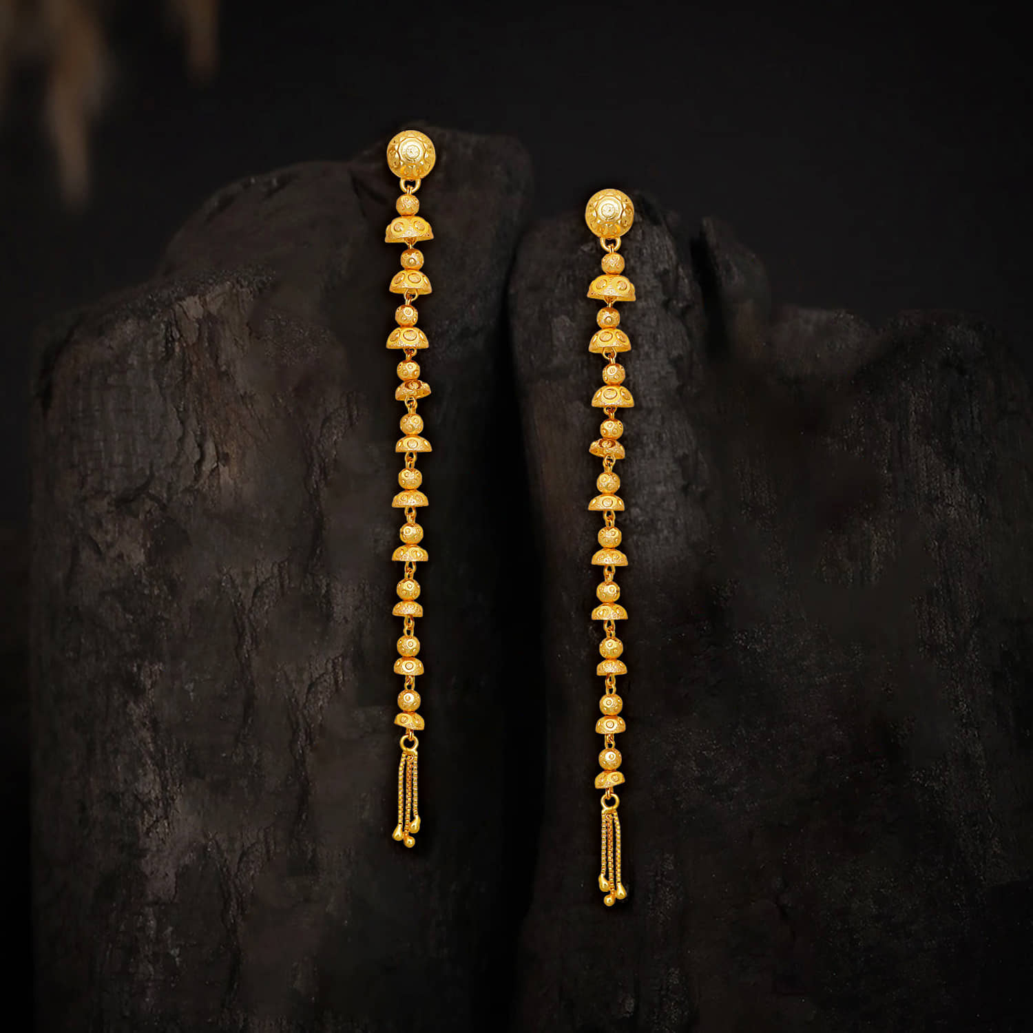 LUV FASHION Golden Threader Earrings ( Pack of 1 ) - Earrings | Buy online on ZillyBuy