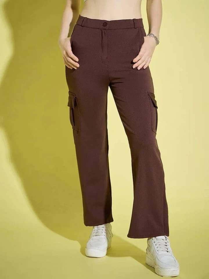     			Mercel Pack of 1 Cotton Blend Regular Women's Cargo Pants ( Brown )