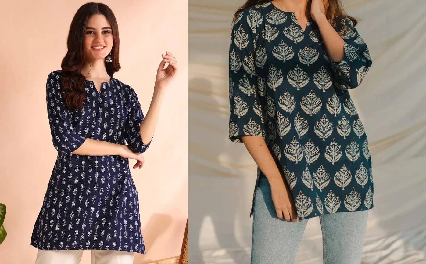     			Mercel Women Viscose Rayon Solid Straight Kurti ( Blue )