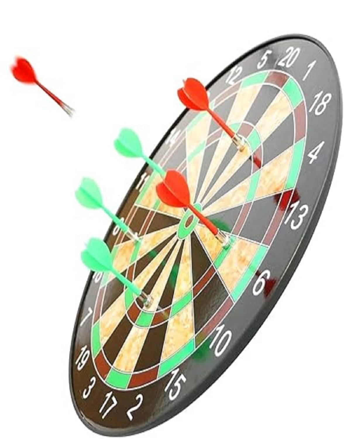 OLIFIN Sports Indoor And Outdoor Portable Magnetic Score Dartboard Game Kit With 6 Soft Darts For Kids And Adult | Family Game | Target Play Toys - Multicolor Dart Board Set (Multicolor) Pack of 1 OLIFIN Sports Indoor And Outdoor Portable Magnetic Score Dartboard Game Kit With 6 Soft Darts For Kids And Adult | Family Game | Target Play Toys - Multicolor Dart Board Set (Multicolor) Pack of 1