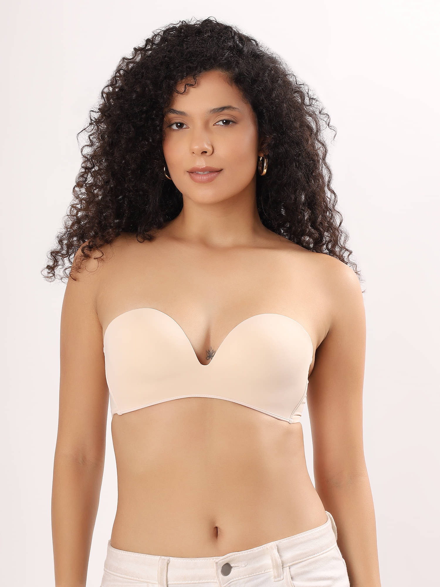     			PARKHA Pack of 1 Nylon Heavily Padded Balconette Bra For Women ( Beige )
