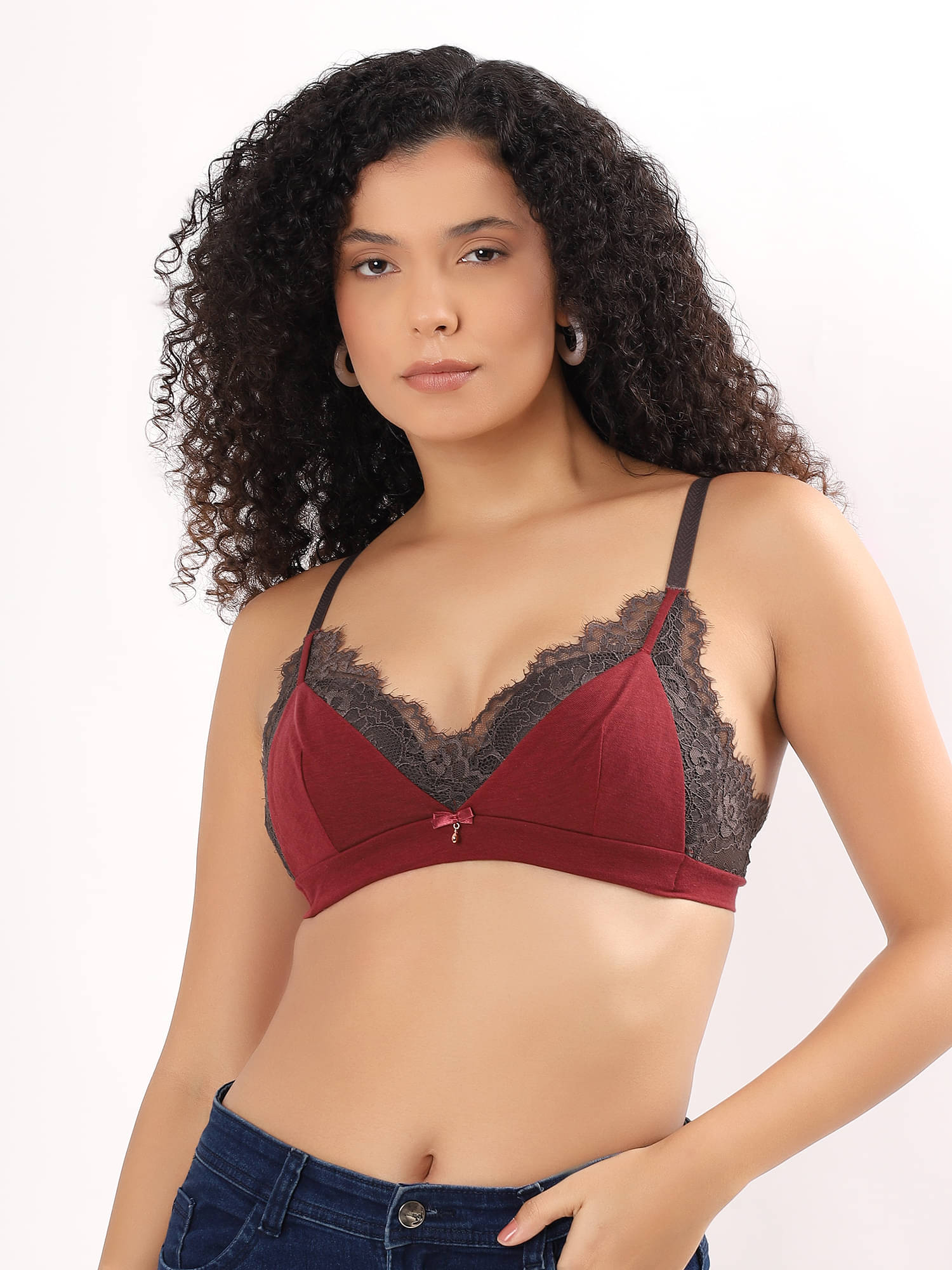     			PARKHA Pack of 1 Polyester Lightly Padded Everyday Bra For Women ( Maroon )