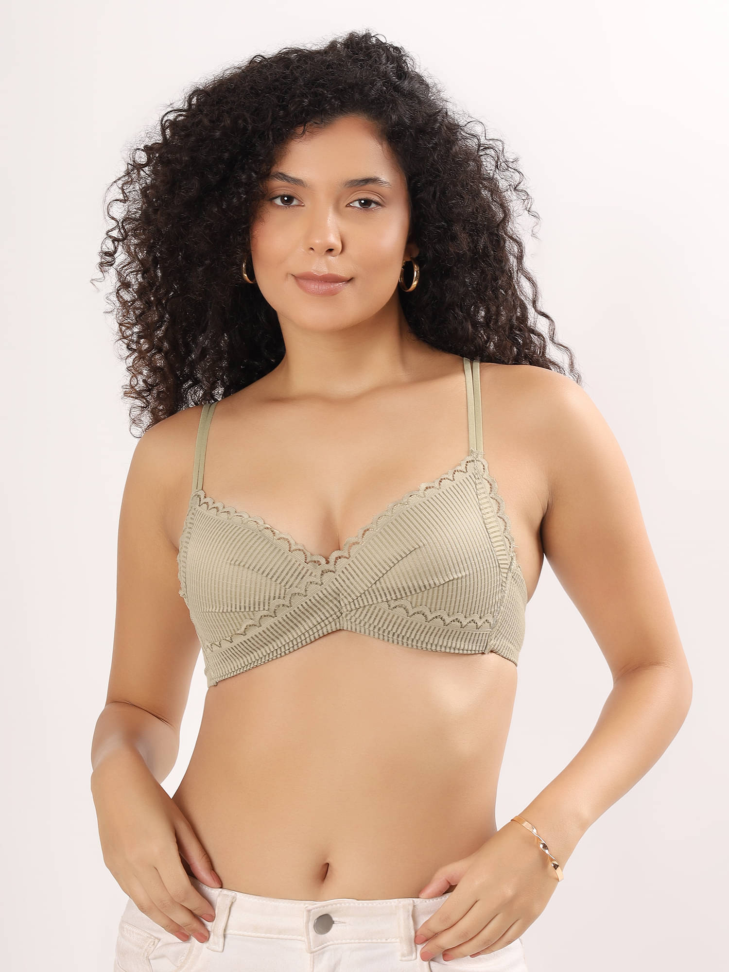     			PARKHA Pack of 1 Polyester Heavily Padded Push Up Bra For Women ( Olive )