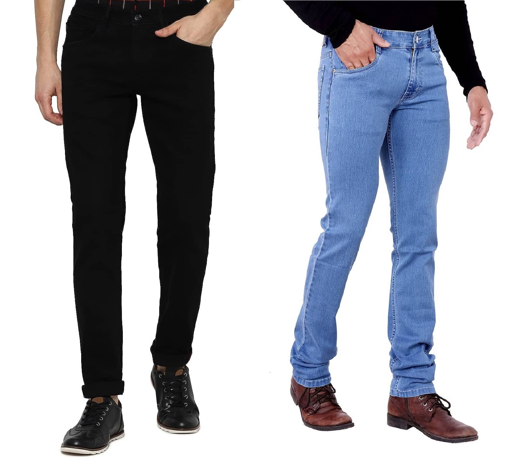     			POKHINDA Slim Fit Basic Men's Jeans - Multicolor ( Pack of 2 )