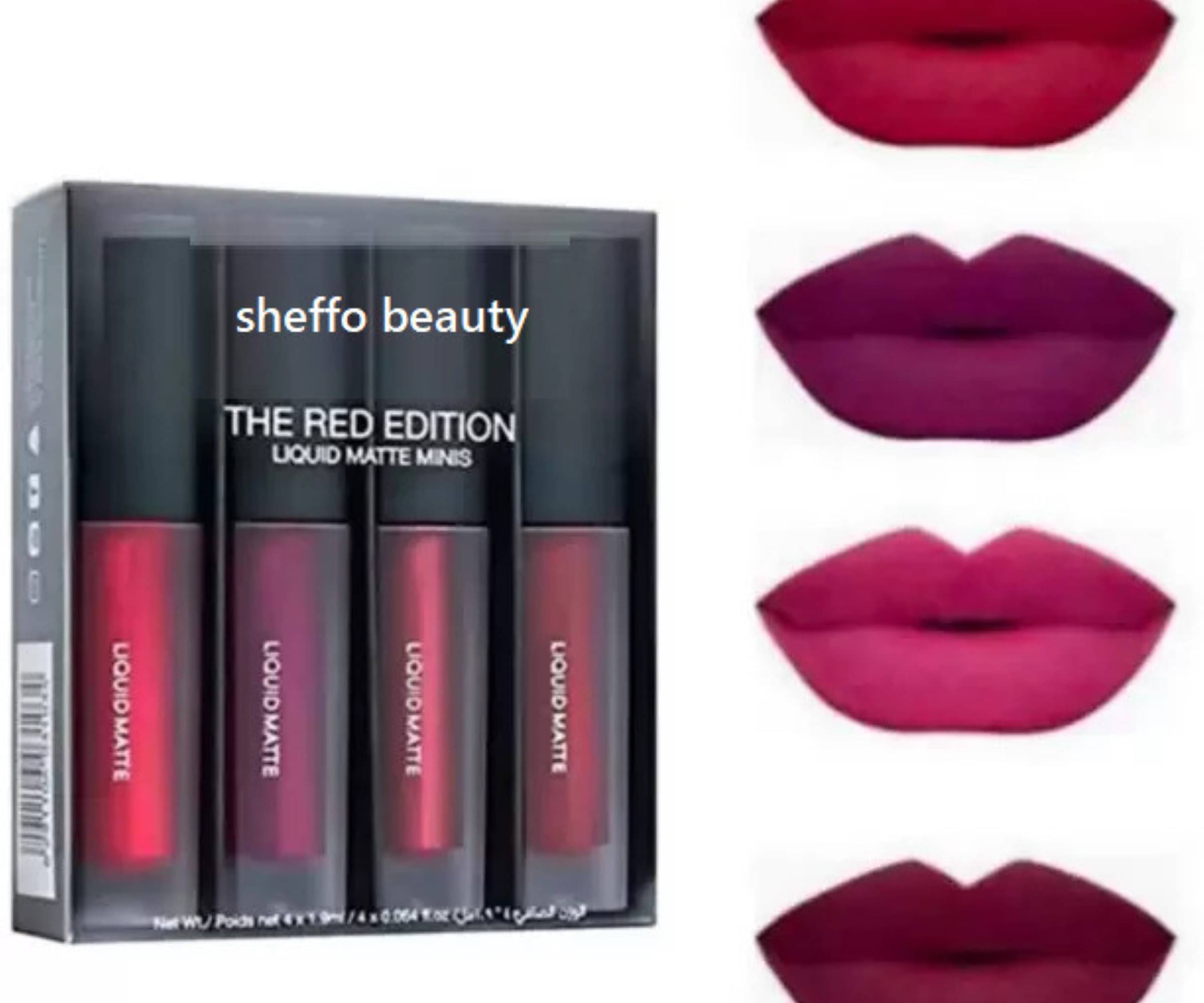     			SHEFFO Multi Matte Long Lasting Liquid Lipstick ( Pack of 4 )