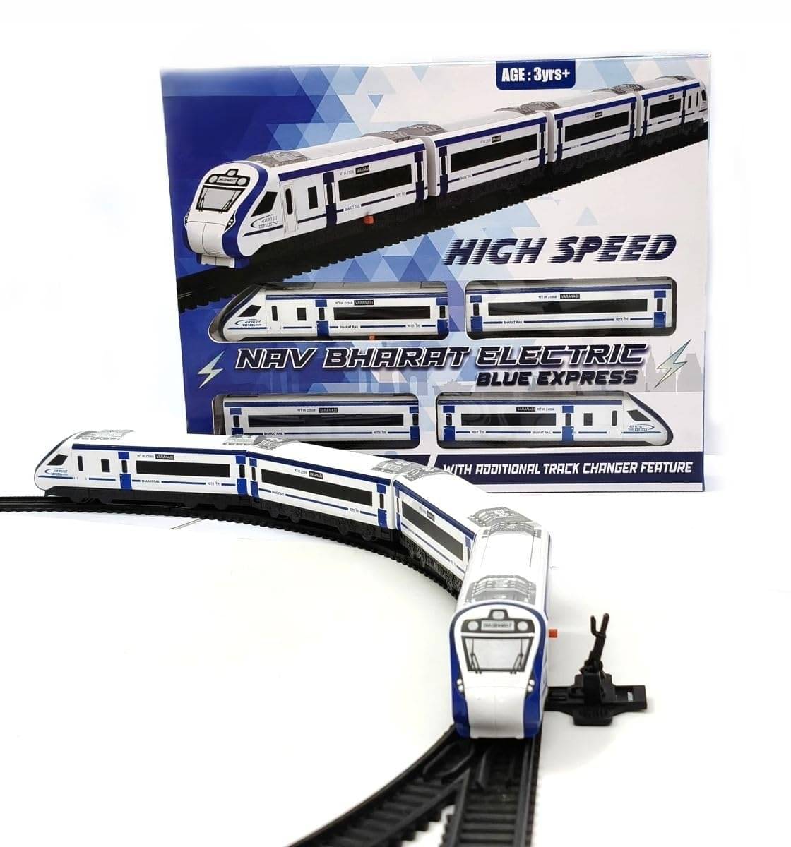     			Toy Train Vande Bharat Bullet Train Set for Kids – Big Size Battery Operated Electric Locomotive Toy with Interlocking Railway Tracks, Coaches, Track Changer – Indian Model Train