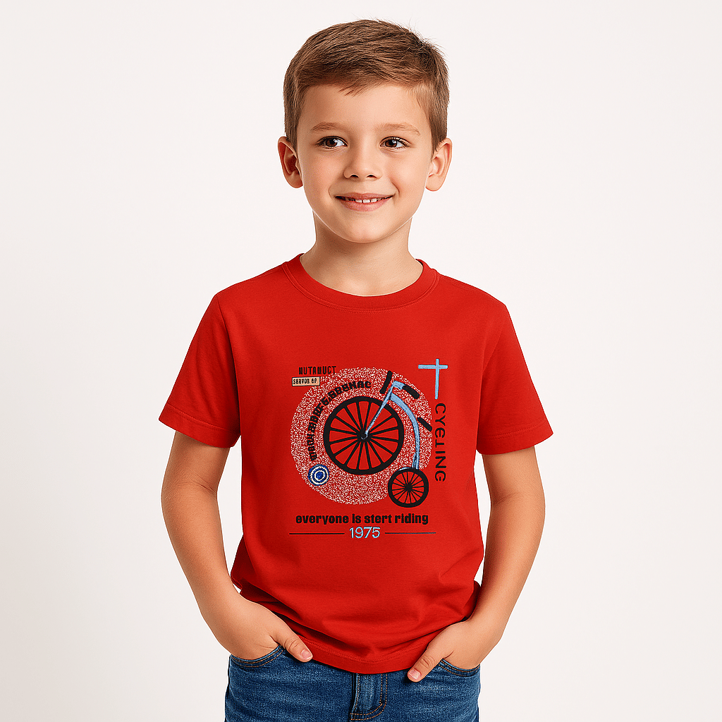     			Tring Pack of 1 Boys Cotton Blend T-Shirt ( Red )
