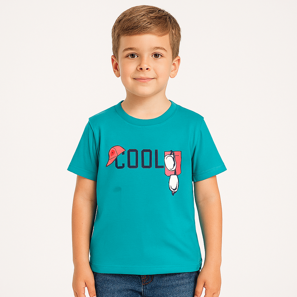     			Tring Pack of 1 Boys Cotton Blend T-Shirt ( Teal )