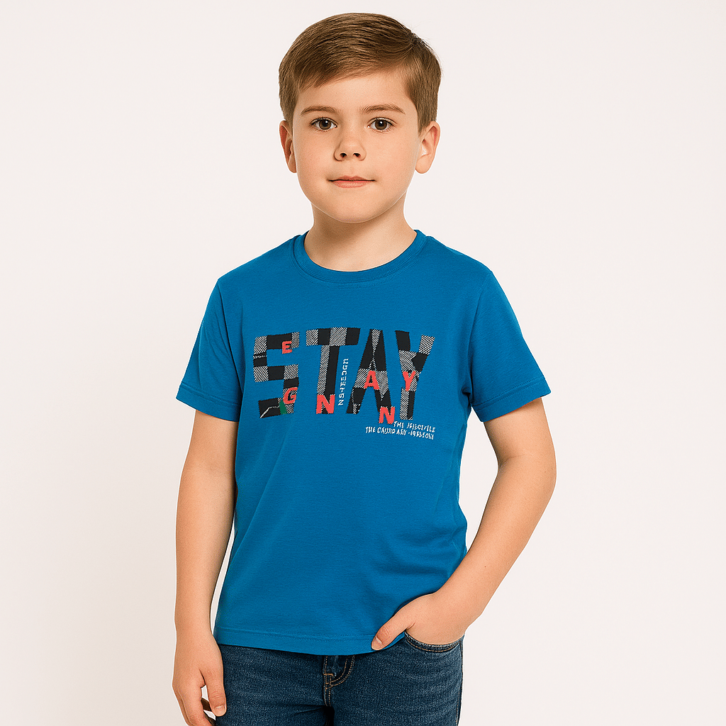     			Tring Pack of 1 Boys Cotton Blend T-Shirt ( Blue )