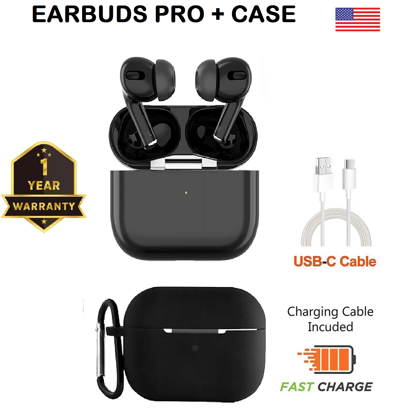 True Wireless Stereo (TWS) Earbuds | ANC & USB-C Fast Charge | 40H Playtime (Black) True Wireless Stereo (TWS) Earbuds | ANC & USB-C Fast Charge | 40H Playtime (Black)