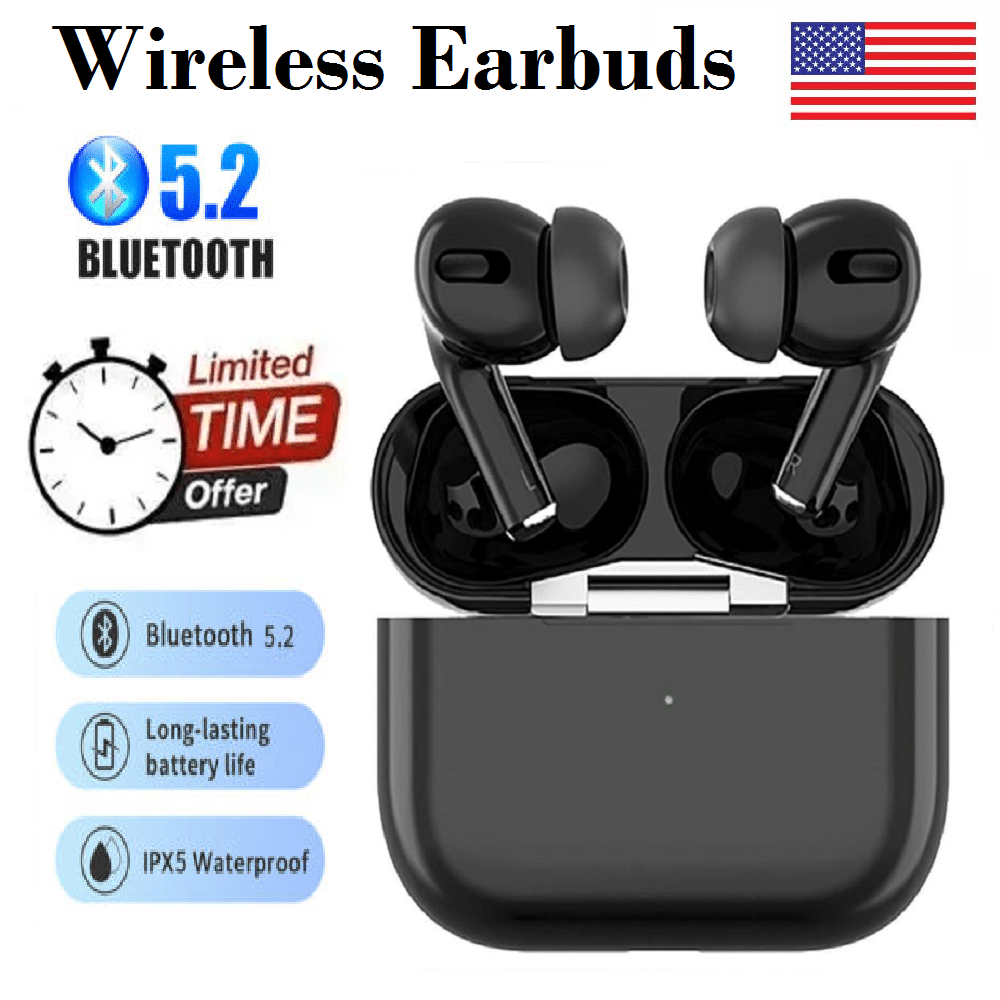 Wireless Earbuds with Premium HD Sound | Sweatproof & Long-Lasting Battery (BLACK)     			Wireless Earbuds with Premium HD Sound | Sweatproof & Long-Lasting Battery (BLACK)