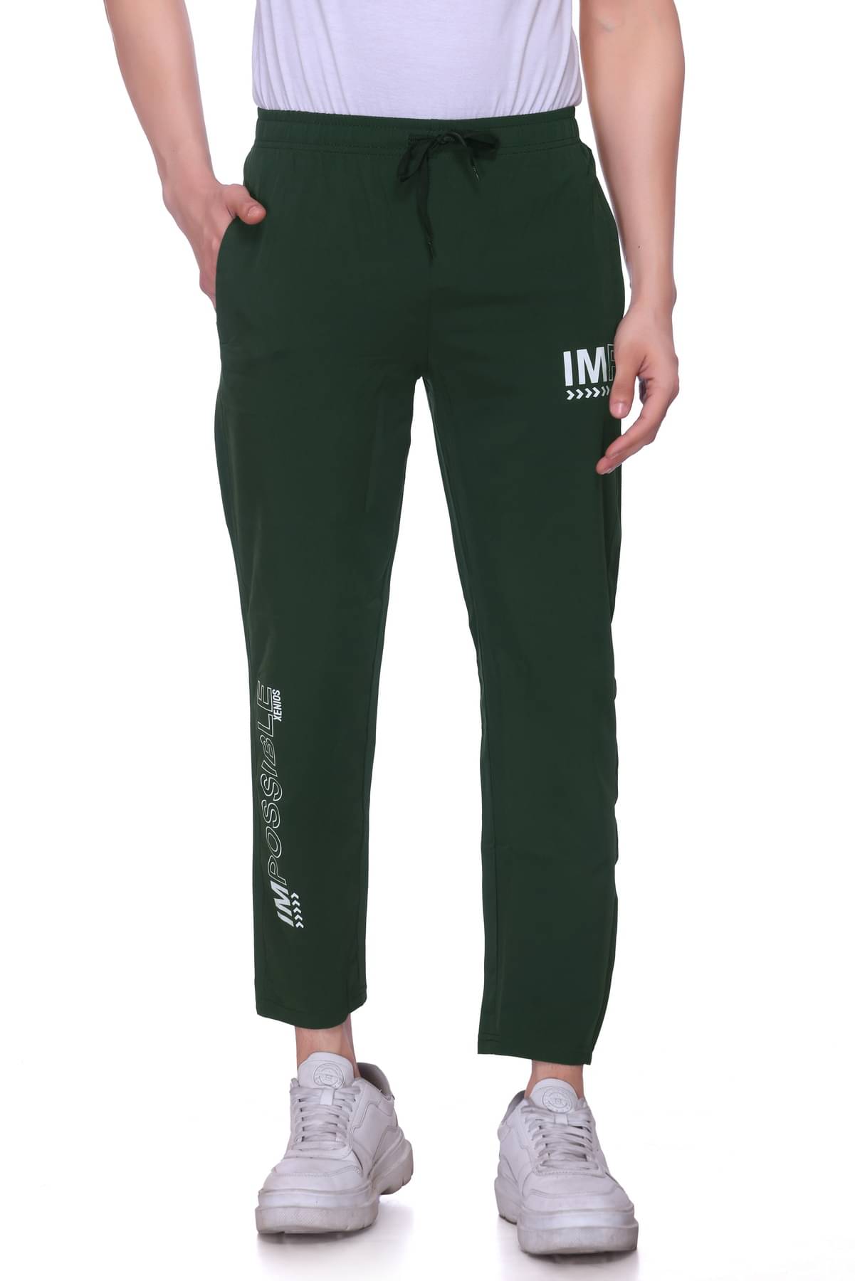 Xenios Green Cotton Blend Men's Trackpants ( Pack of 1 )     			Xenios Green Cotton Blend Men's Trackpants ( Pack of 1 )