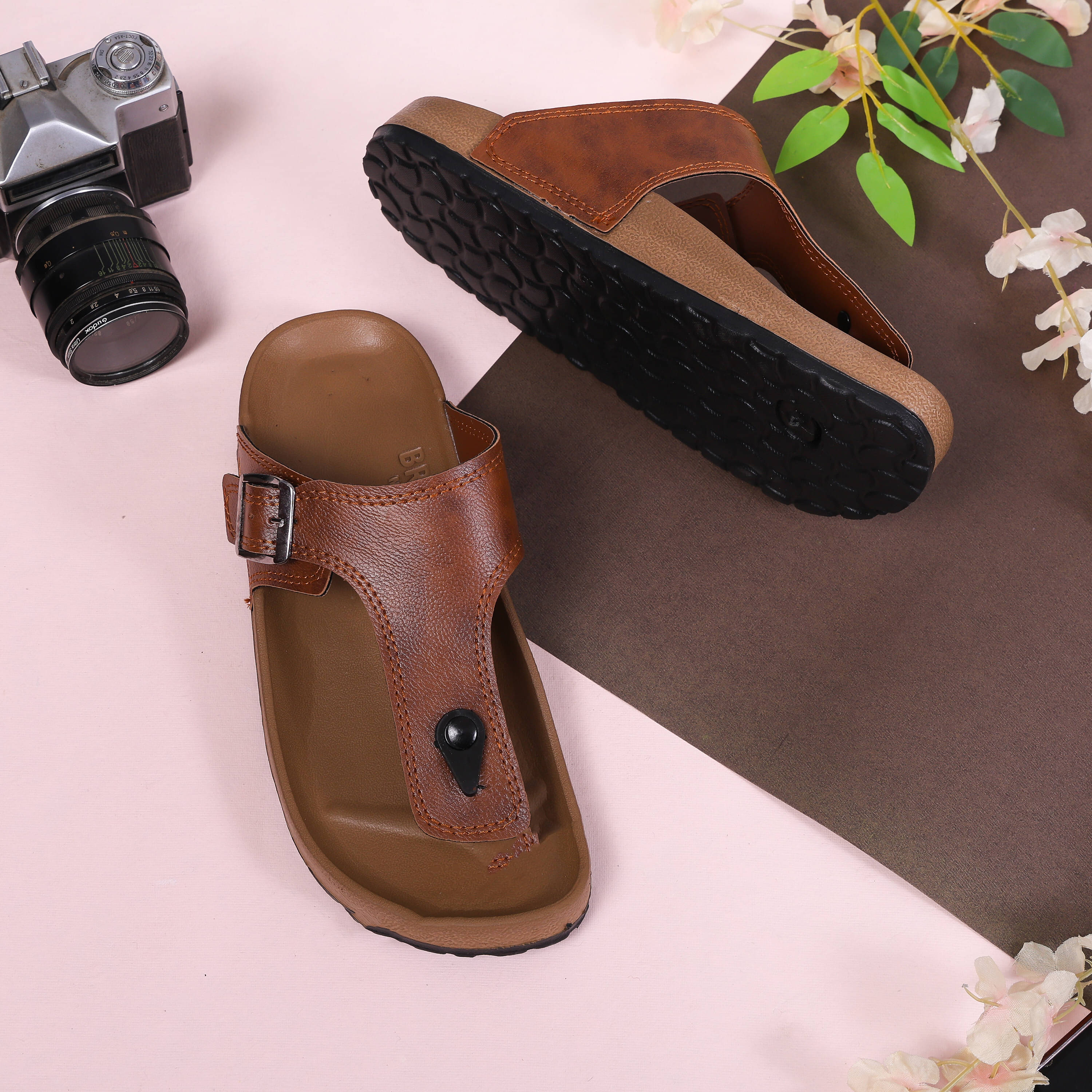     			Z Tan Men's Slide Flip Flop