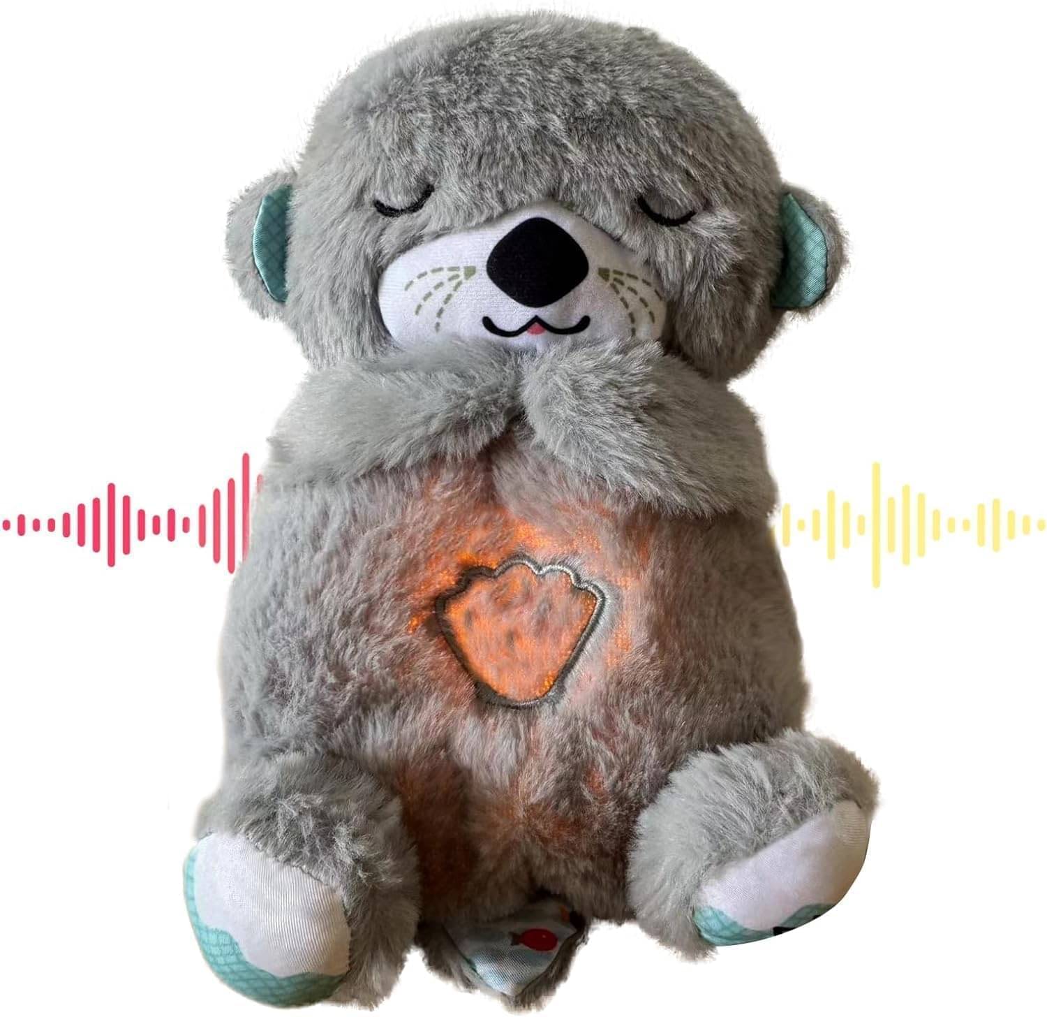     			sakimo Teddy Bear Breathing, Plush Baby Sleeping Toy with Music, Lights, Sounds & Heartbeat Effect  sakimo Breathing Teddy Bear with Light & Soothing Sound – Calming Plush Toy for Babies