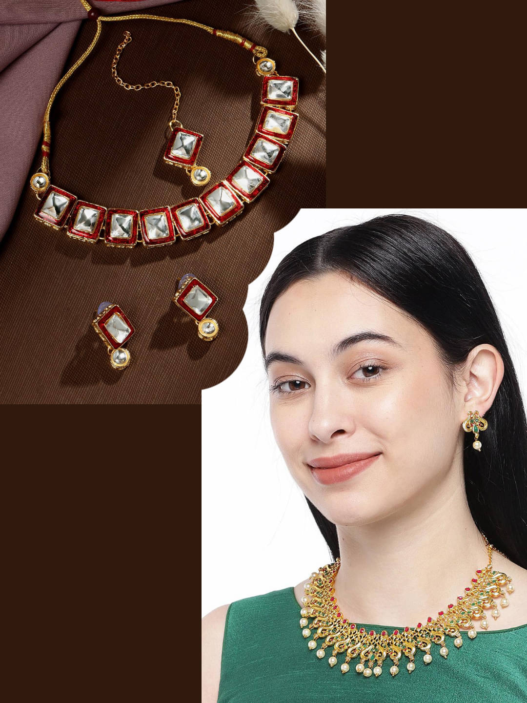 Asmitta Jewellery Multi Color Alloy Necklace Set ( Pack of 2 ) Asmitta Jewellery Multi Color Alloy Necklace Set ( Pack of 2 )