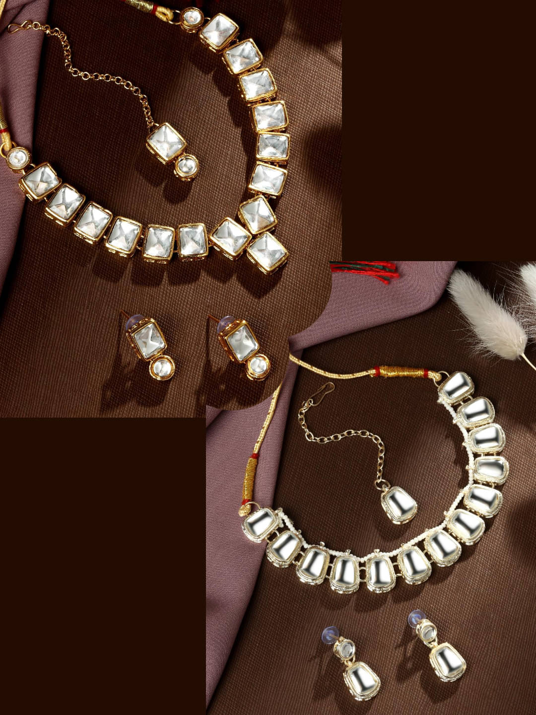     			Asmitta Jewellery Multi Color Alloy Necklace Set ( Pack of 2 )