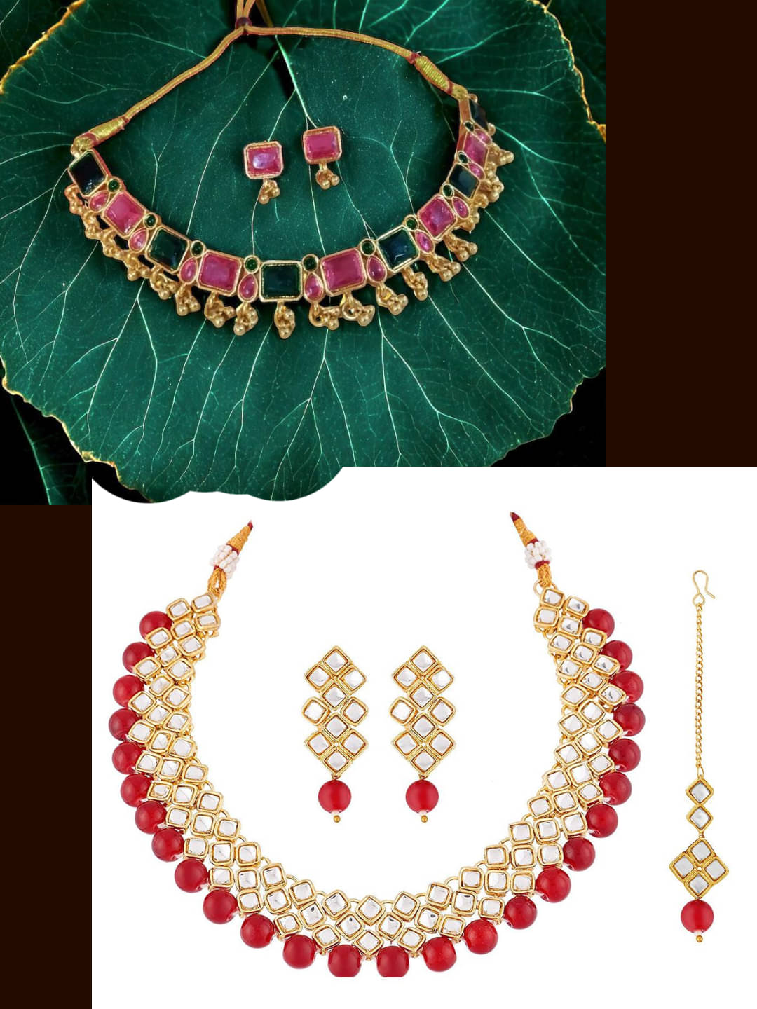 Asmitta Jewellery Multi Color Alloy Necklace Set ( Pack of 2 ) Asmitta Jewellery Multi Color Alloy Necklace Set ( Pack of 2 )