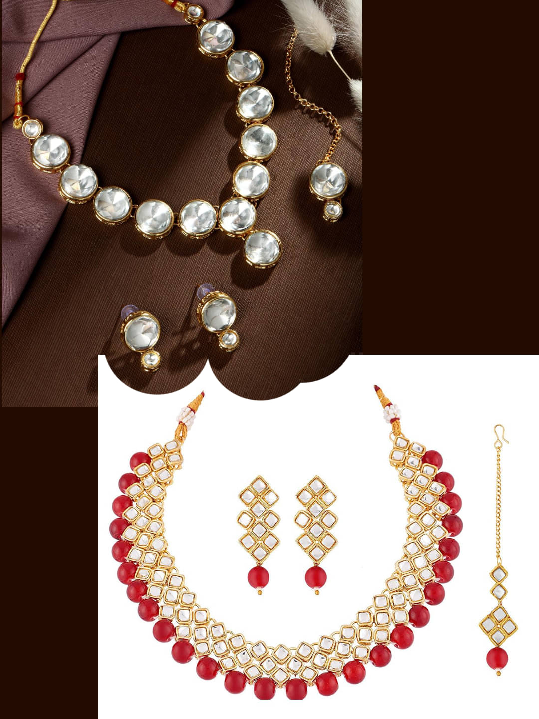     			Asmitta Jewellery Multi Color Alloy Necklace Set ( Pack of 2 )