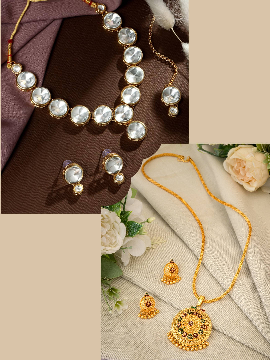 Asmitta Jewellery Multi Color Alloy Necklace Set ( Pack of 2 ) Asmitta Jewellery Multi Color Alloy Necklace Set ( Pack of 2 )