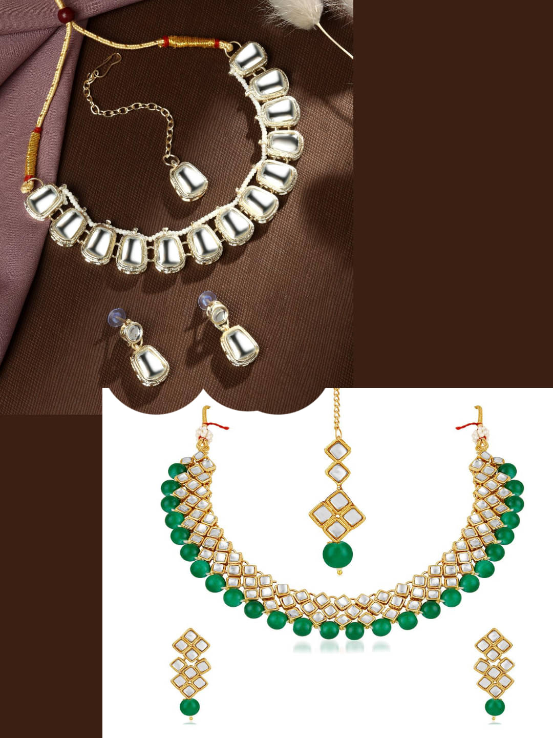 Asmitta Jewellery Multi Color Alloy Necklace Set ( Pack of 2 ) Asmitta Jewellery Multi Color Alloy Necklace Set ( Pack of 2 )
