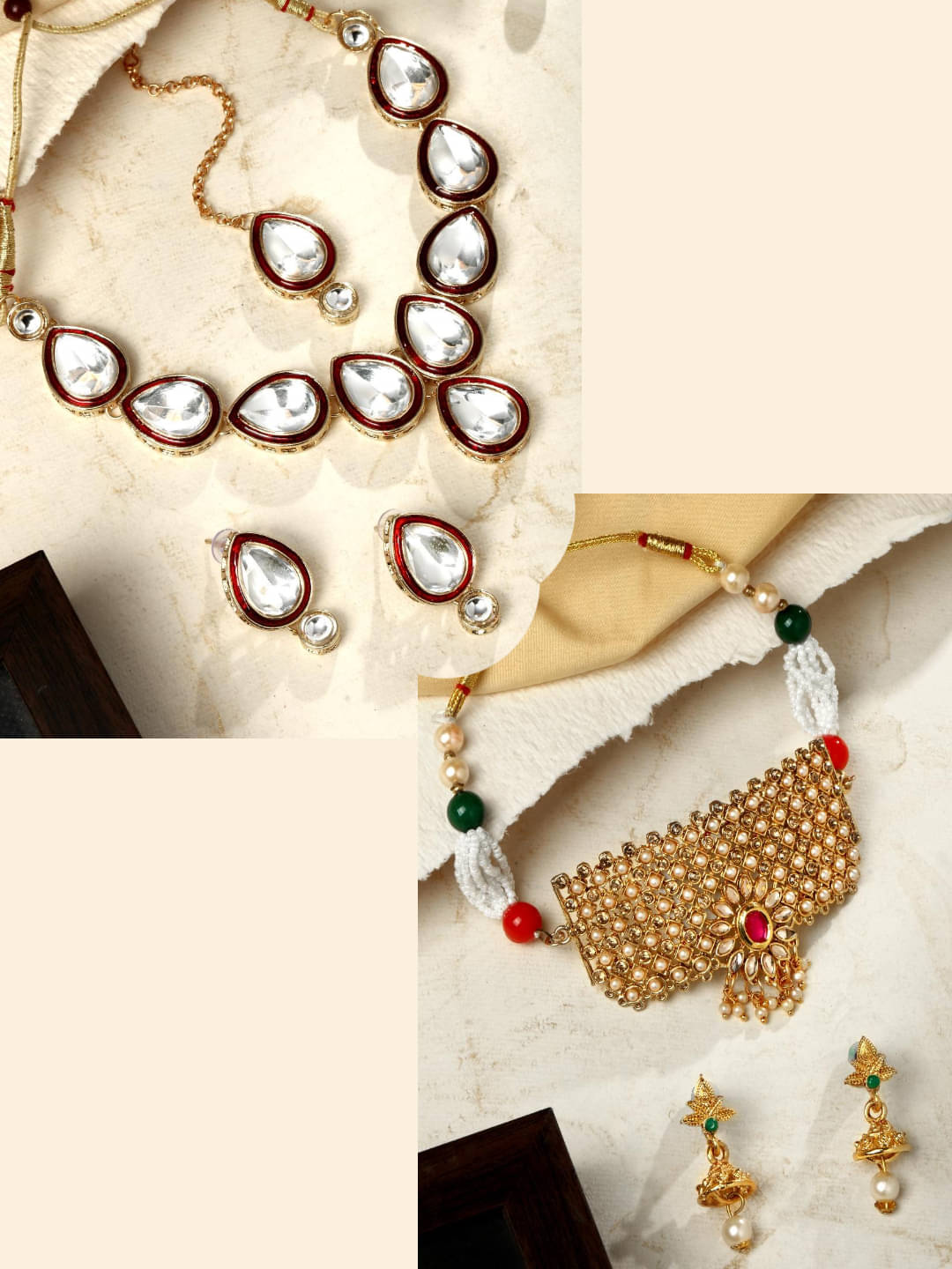     			Asmitta Jewellery Multi Color Alloy Necklace Set ( Pack of 2 )