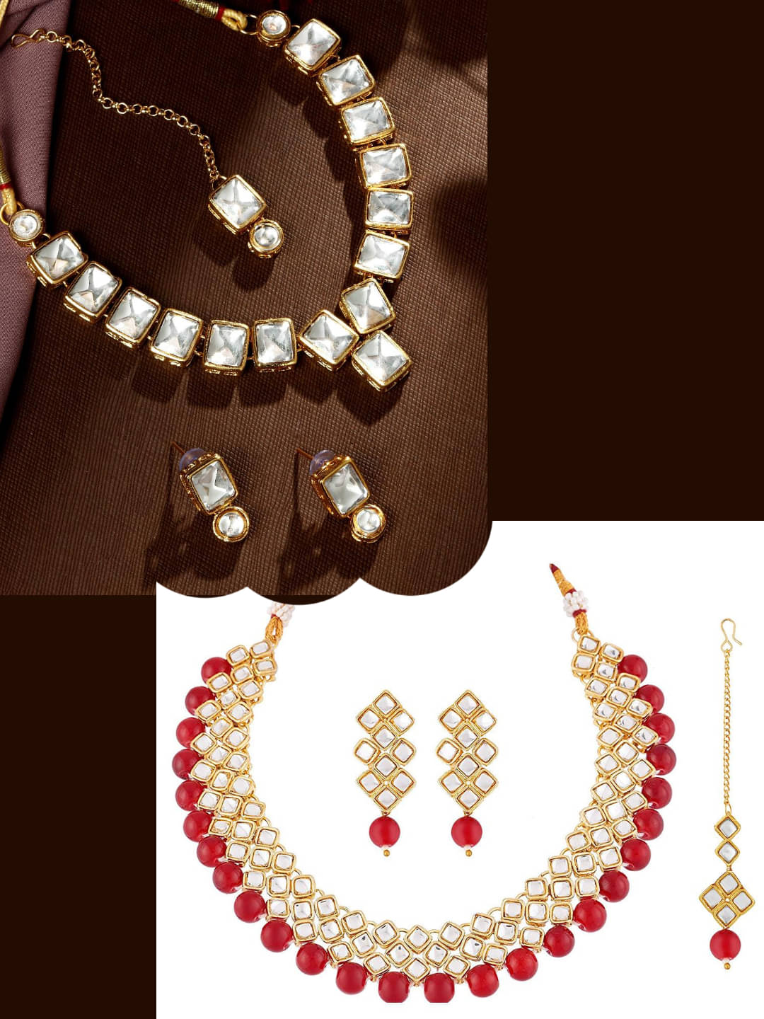     			Asmitta Jewellery Multi Color Alloy Necklace Set ( Pack of 2 )