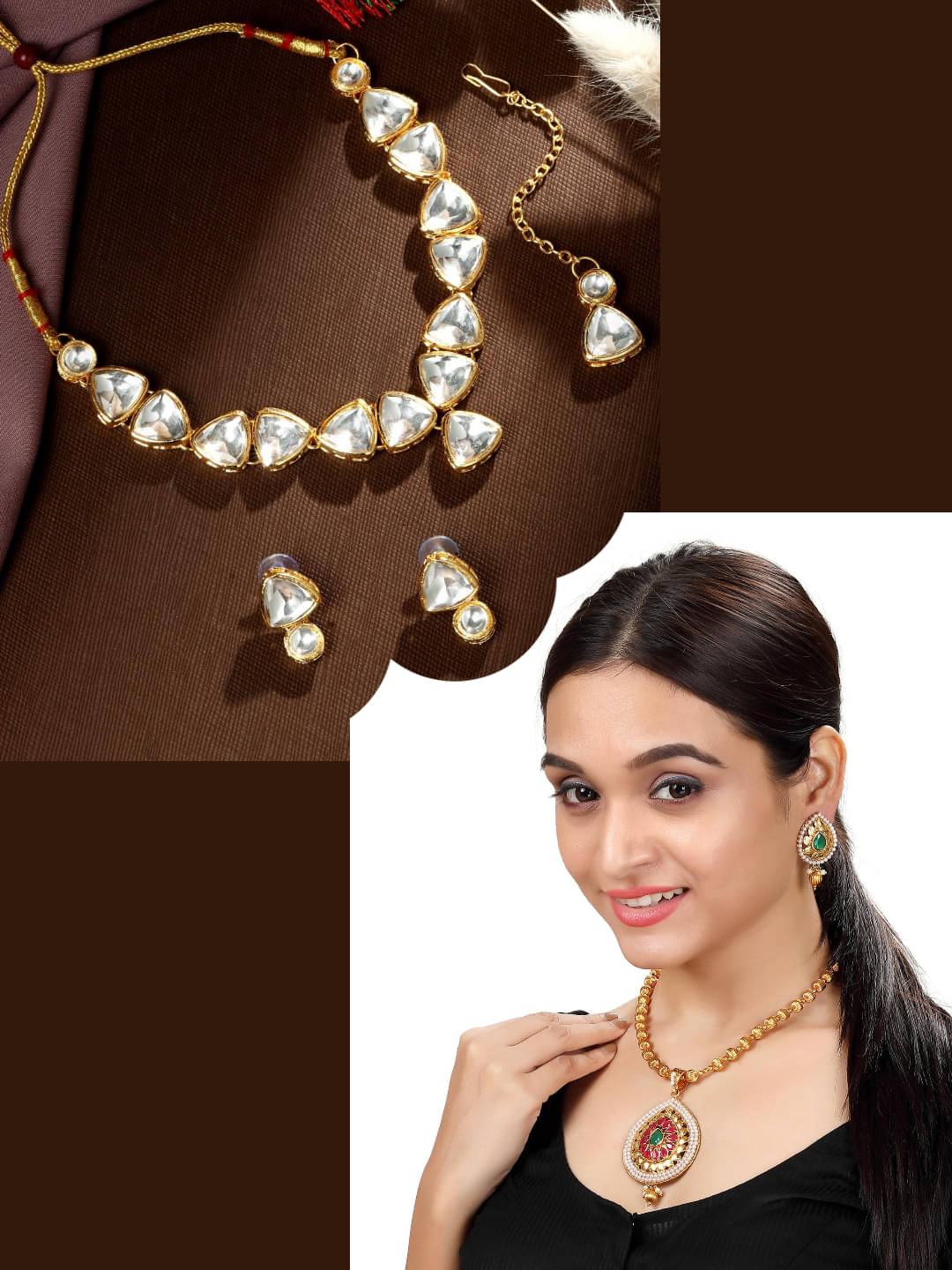     			Asmitta Jewellery Multi Color Alloy Necklace Set ( Pack of 2 )