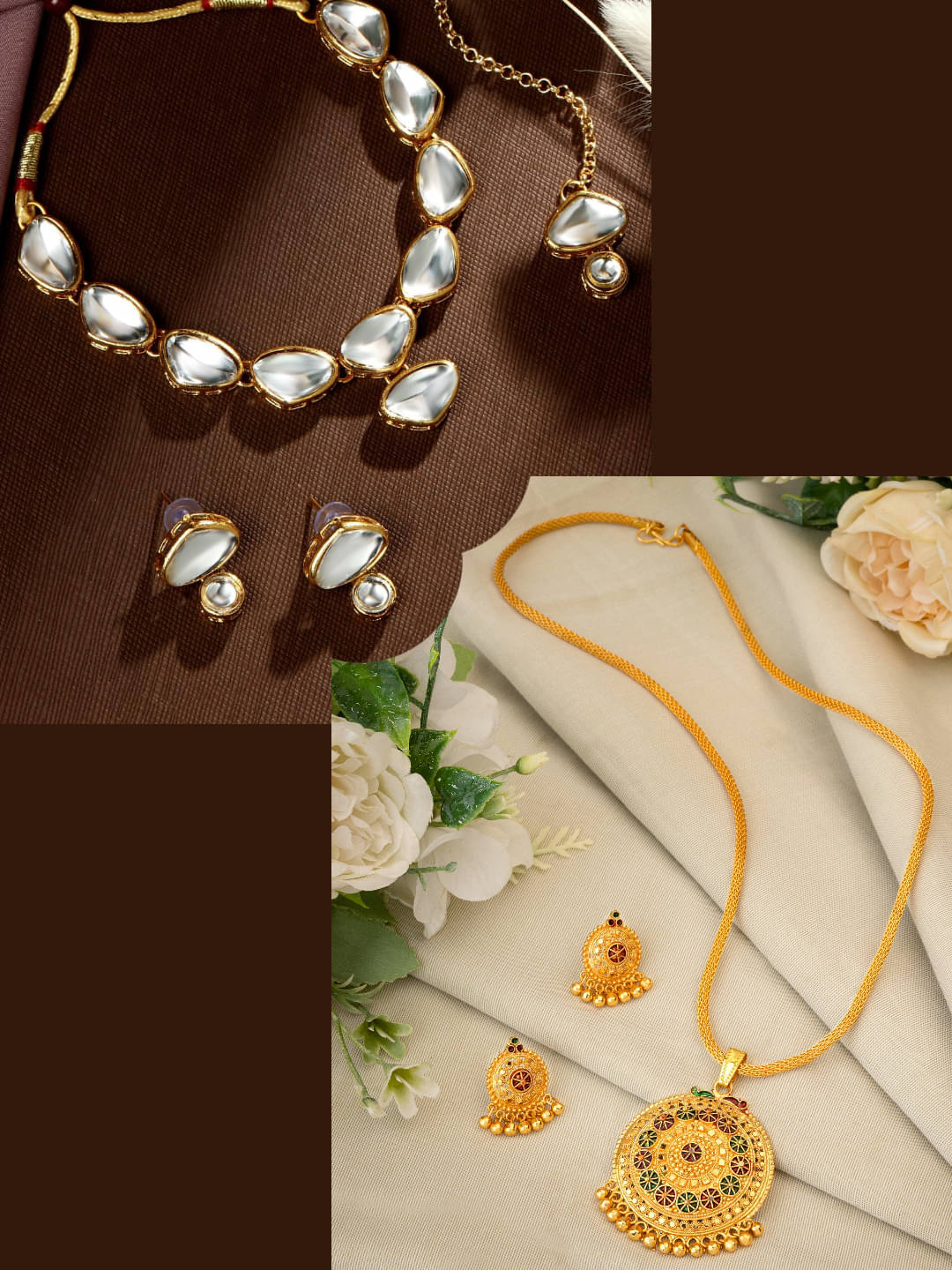 Asmitta Jewellery Multi Color Alloy Necklace Set ( Pack of 2 ) Asmitta Jewellery Multi Color Alloy Necklace Set ( Pack of 2 )