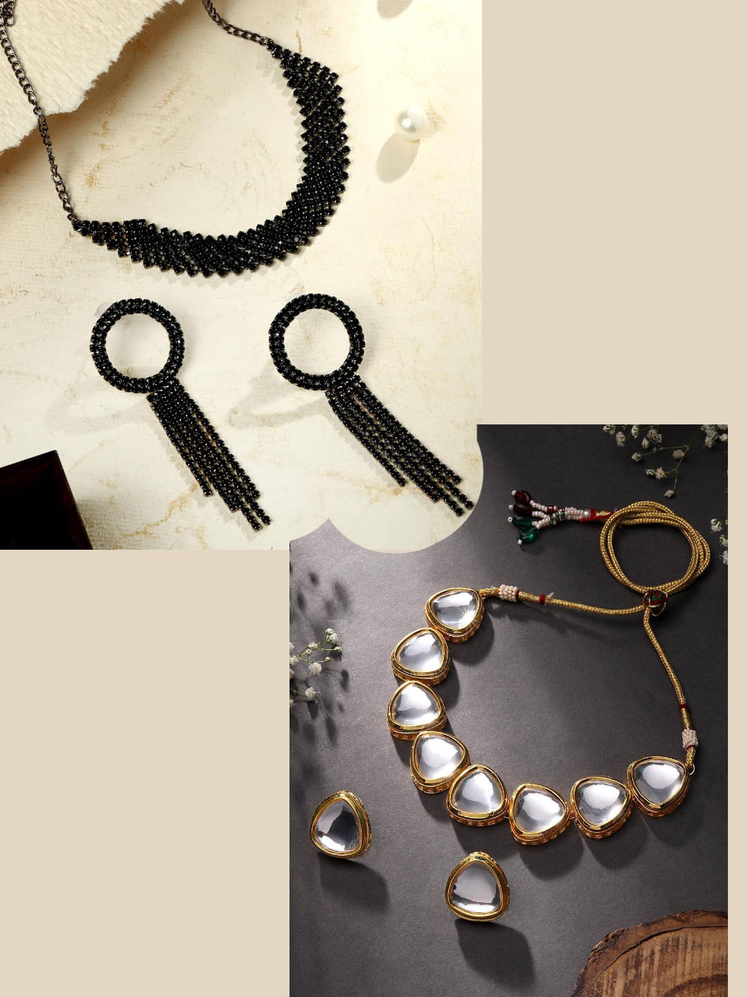     			Asmitta Jewellery Multi Color Alloy Necklace Set ( Pack of 2 )