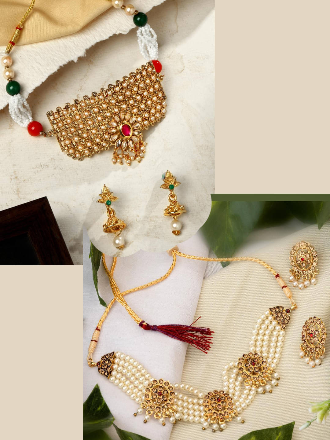 Asmitta Jewellery Multi Color Alloy Necklace Set ( Pack of 2 ) Asmitta Jewellery Multi Color Alloy Necklace Set ( Pack of 2 )