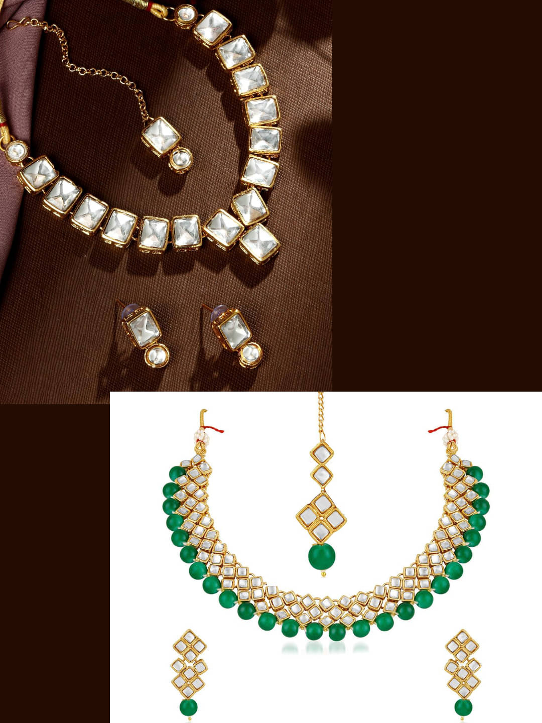     			Asmitta Jewellery Multi Color Alloy Necklace Set ( Pack of 2 )
