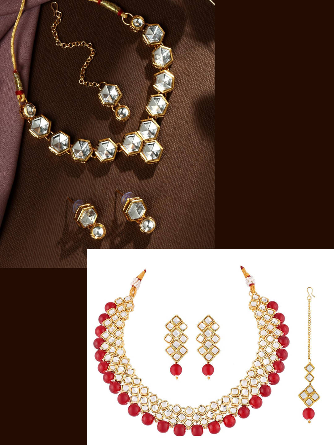 Asmitta Jewellery Multi Color Alloy Necklace Set ( Pack of 2 ) Asmitta Jewellery Multi Color Alloy Necklace Set ( Pack of 2 )
