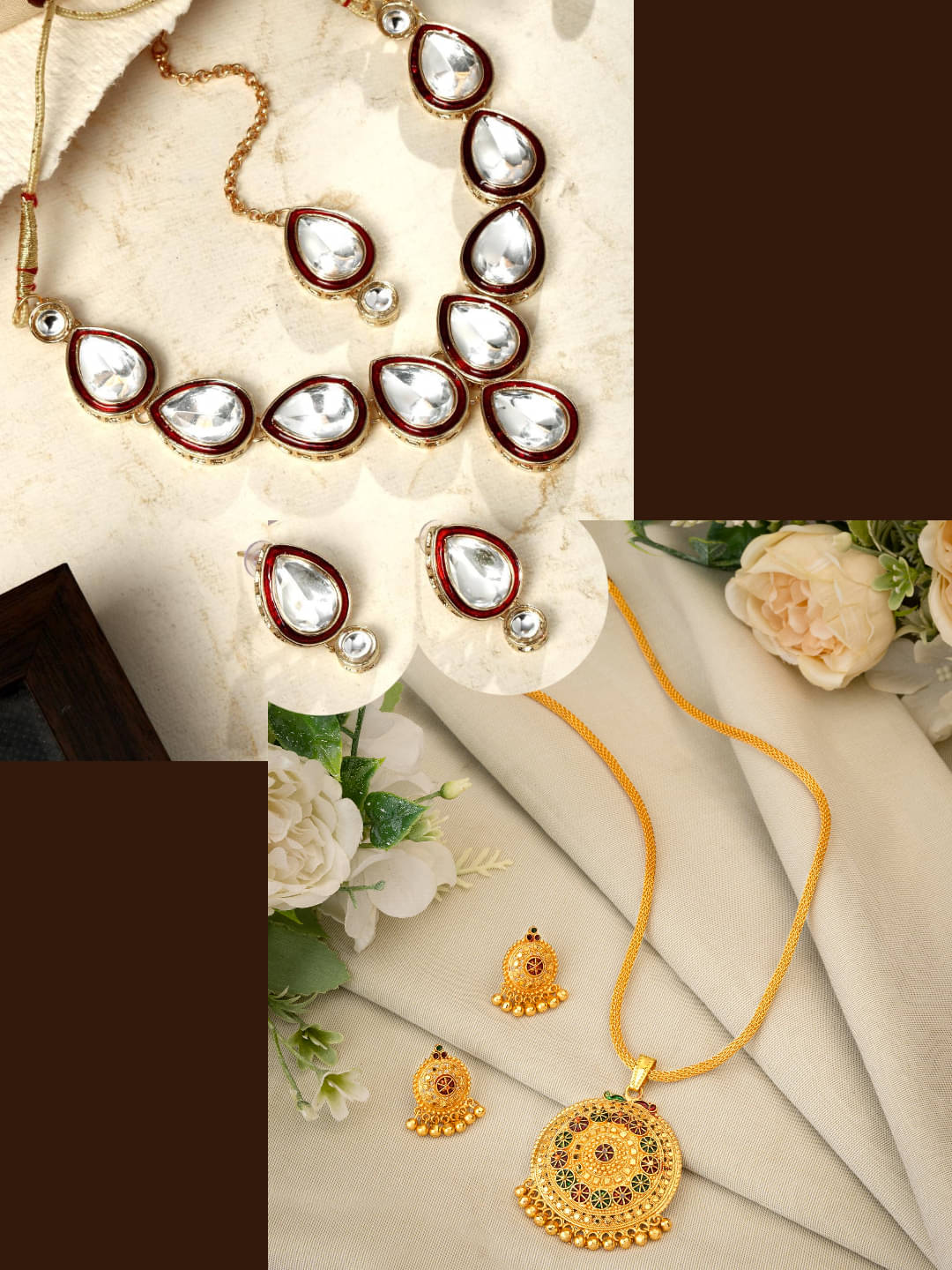     			Asmitta Jewellery Multi Color Alloy Necklace Set ( Pack of 2 )