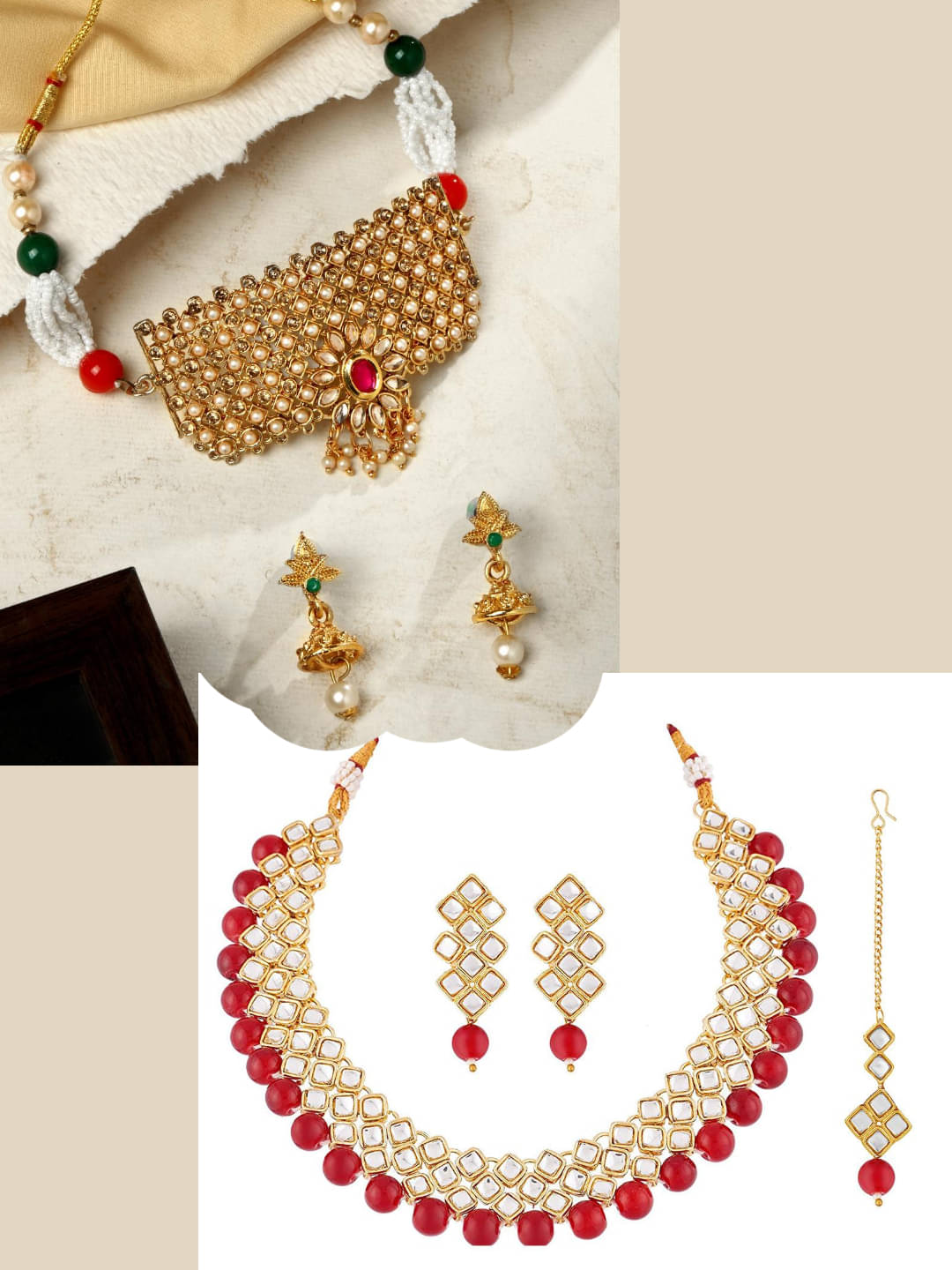 Asmitta Jewellery Multi Color Alloy Necklace Set ( Pack of 2 ) Asmitta Jewellery Multi Color Alloy Necklace Set ( Pack of 2 )