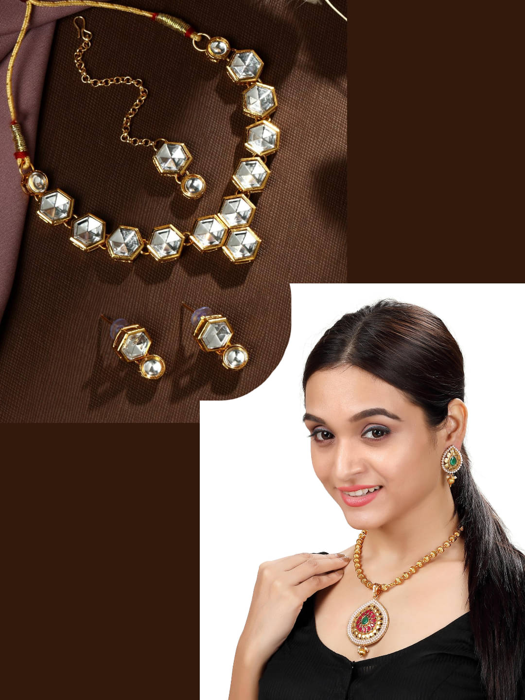 Asmitta Jewellery Multi Color Alloy Necklace Set ( Pack of 2 ) Asmitta Jewellery Multi Color Alloy Necklace Set ( Pack of 2 )