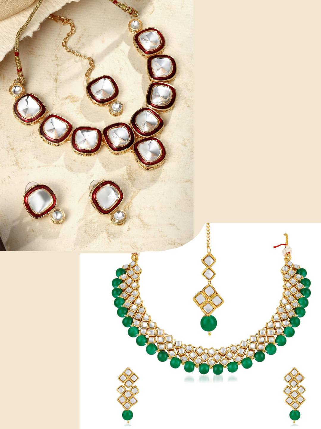 Asmitta Jewellery Multi Color Alloy Necklace Set ( Pack of 2 ) Asmitta Jewellery Multi Color Alloy Necklace Set ( Pack of 2 )