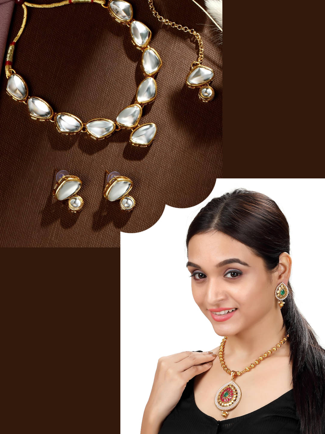     			Asmitta Jewellery Multi Color Alloy Necklace Set ( Pack of 2 )