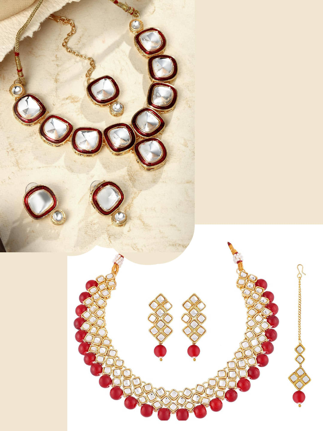     			Asmitta Jewellery Multi Color Alloy Necklace Set ( Pack of 2 )