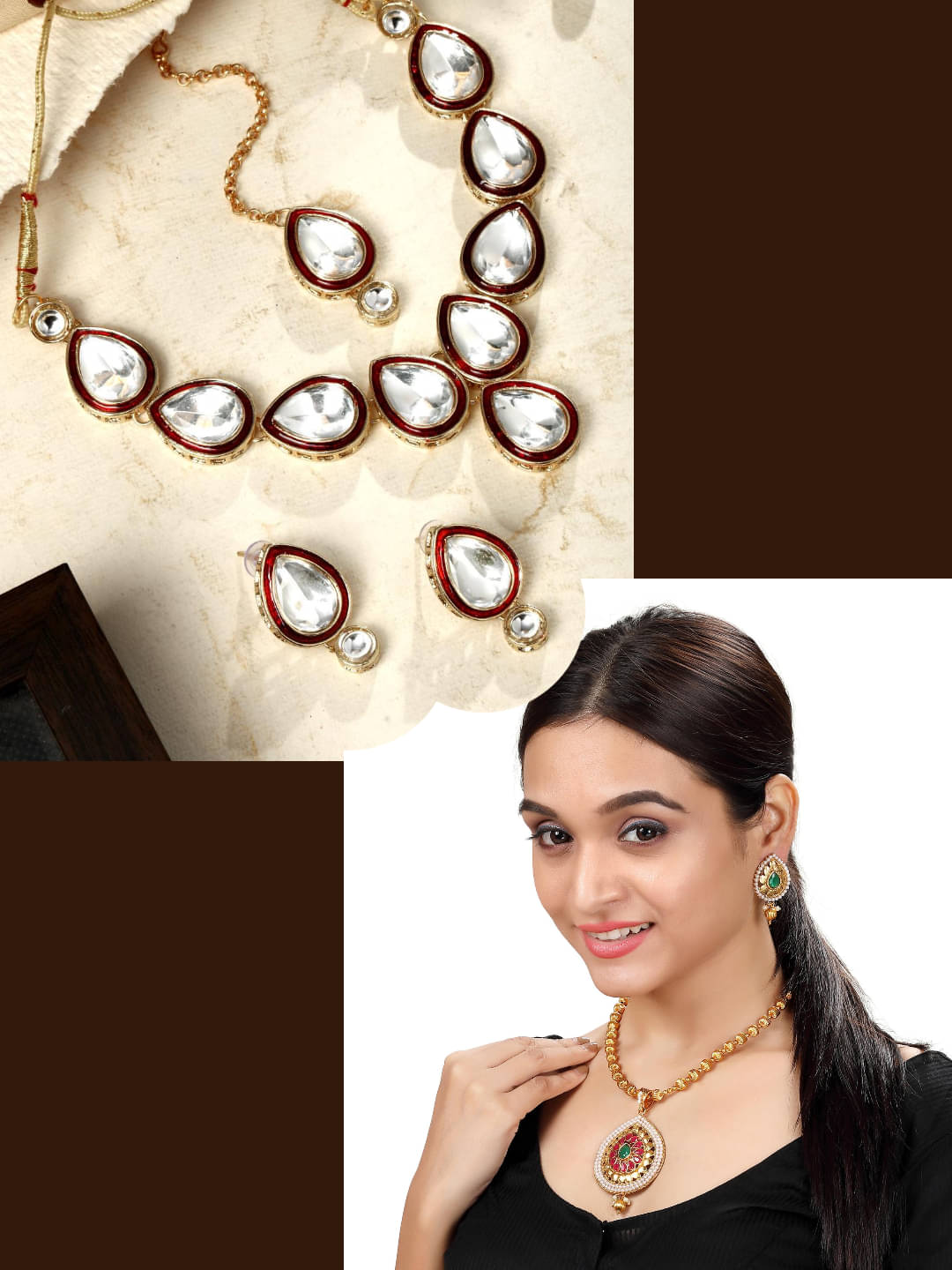     			Asmitta Jewellery Multi Color Alloy Necklace Set ( Pack of 2 )