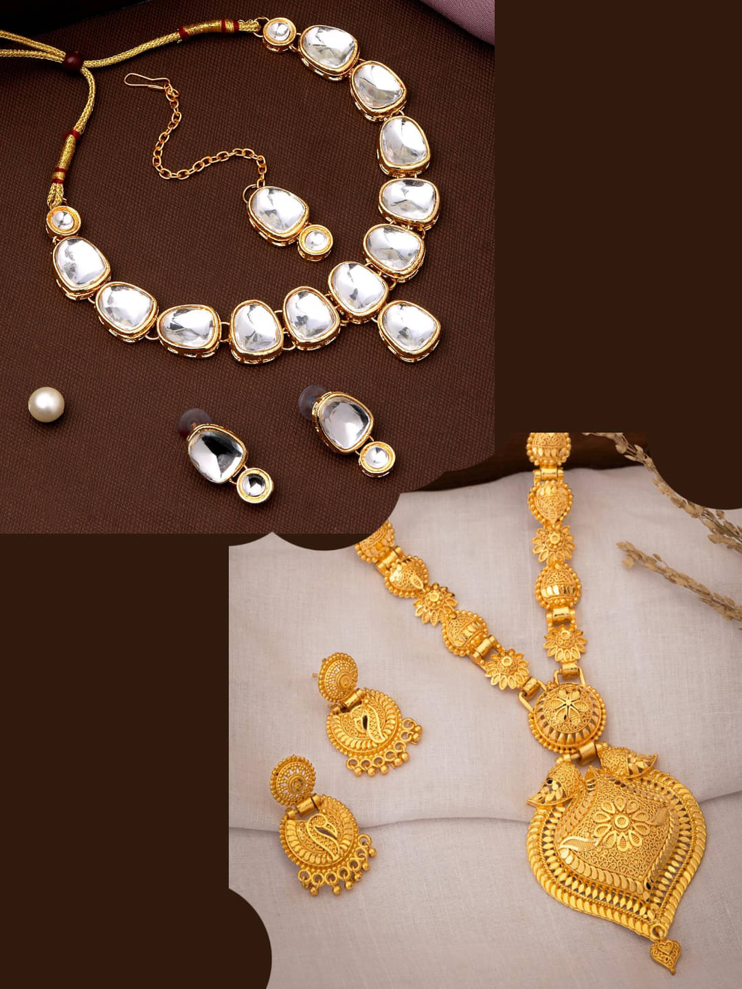     			Asmitta Jewellery Multi Color Alloy Necklace Set ( Pack of 2 )
